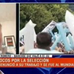 “Me voy a ver el Mundial”: el bahiense que renunció a su trabajo para seguir a la Selección habló con Canal Siete​